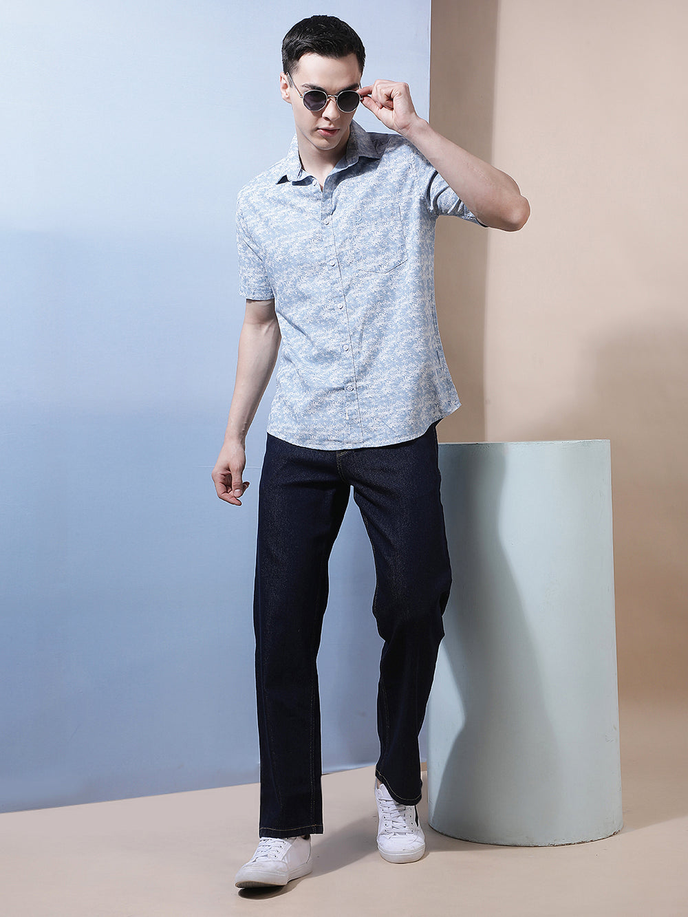 Navy Blue Baggy Jeans