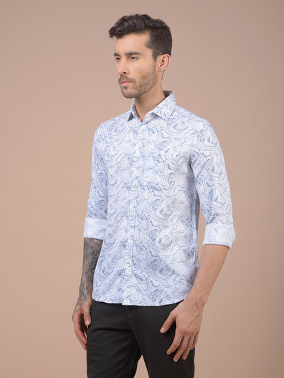 Blue Printed Shirt