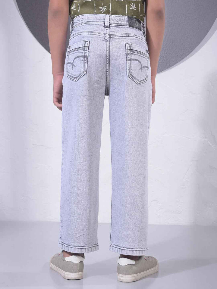 Frost Grey Baggy Street Jeans