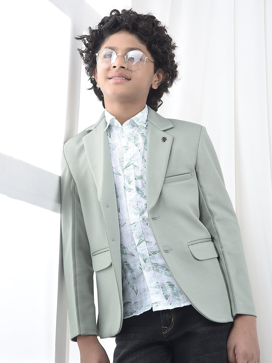 Mint Green Soft-Touch Formal Blazer