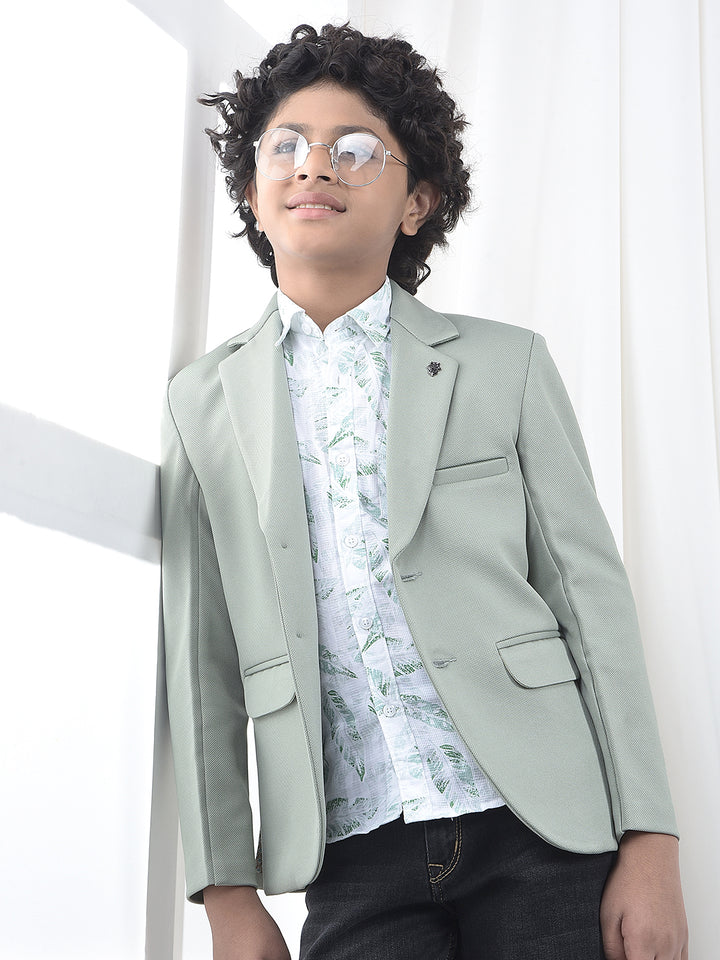 Mint Green Soft-Touch Formal Blazer