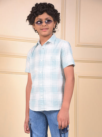 Green Checked 100% Cotton Shirt