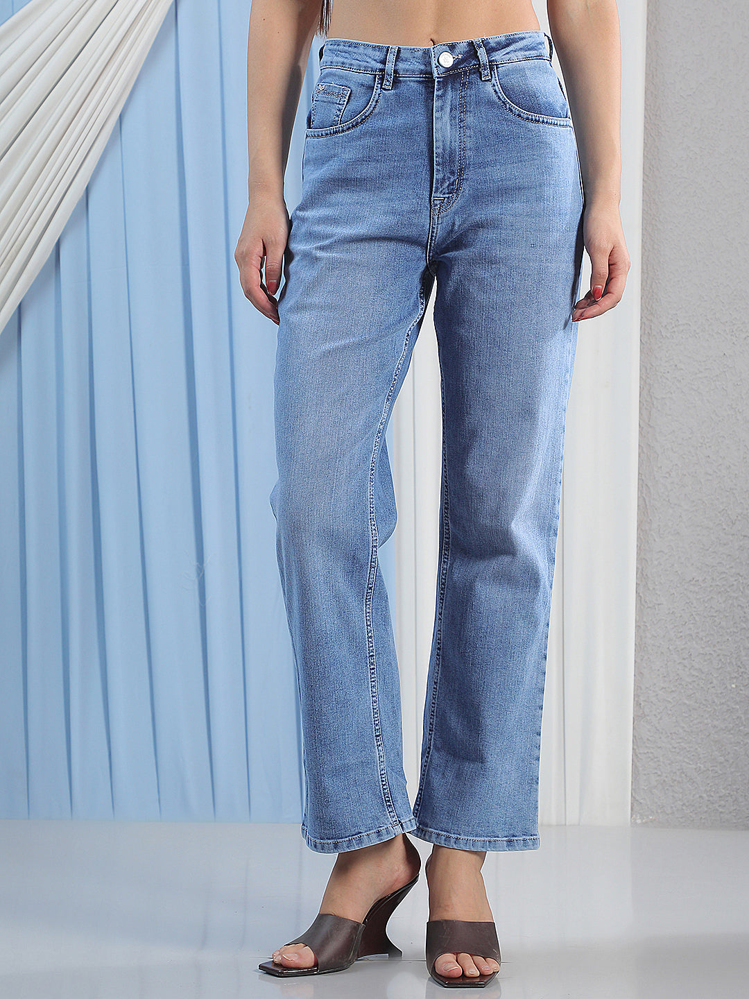 Modern Cobalt Blue Straight Jeans