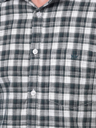 Green Checked 100% Cotton Shirt