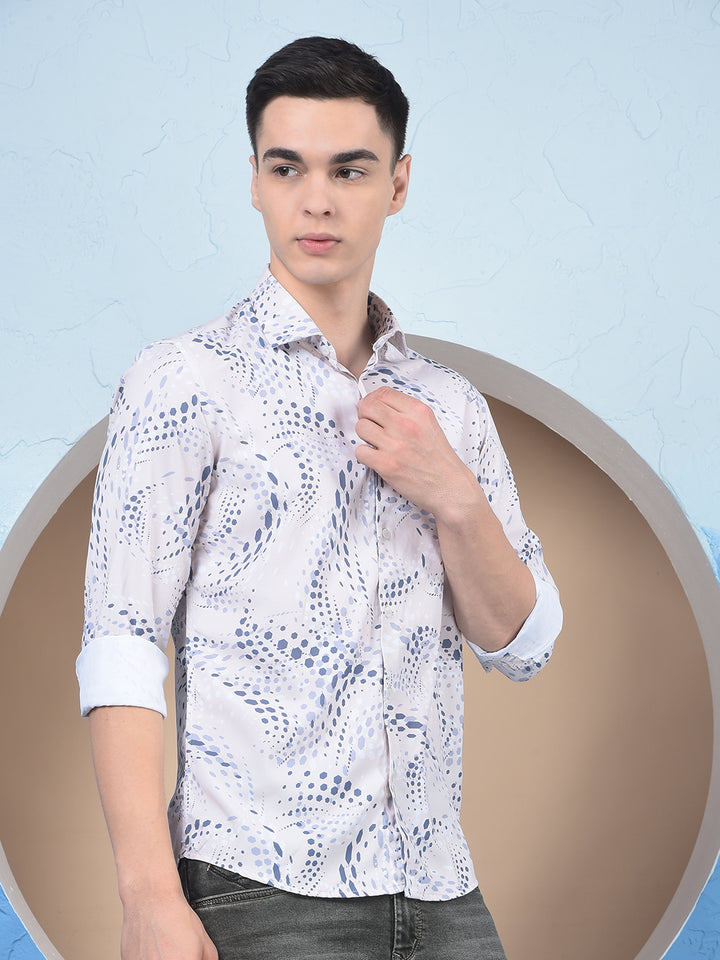 Blue Printed Shirt