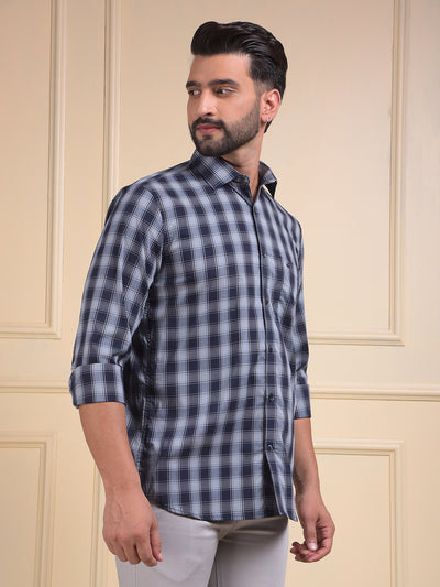 Chic Blue Checked Shirt