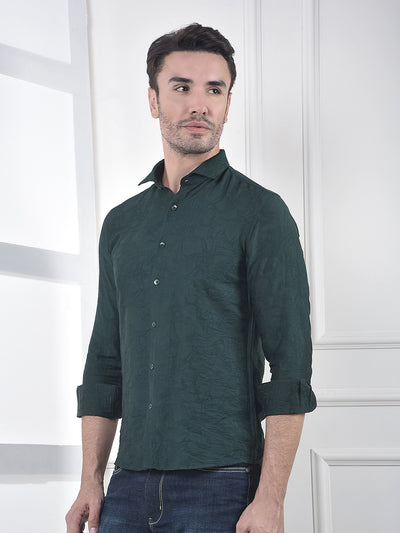 Emerald Tone Jacquard Shirt