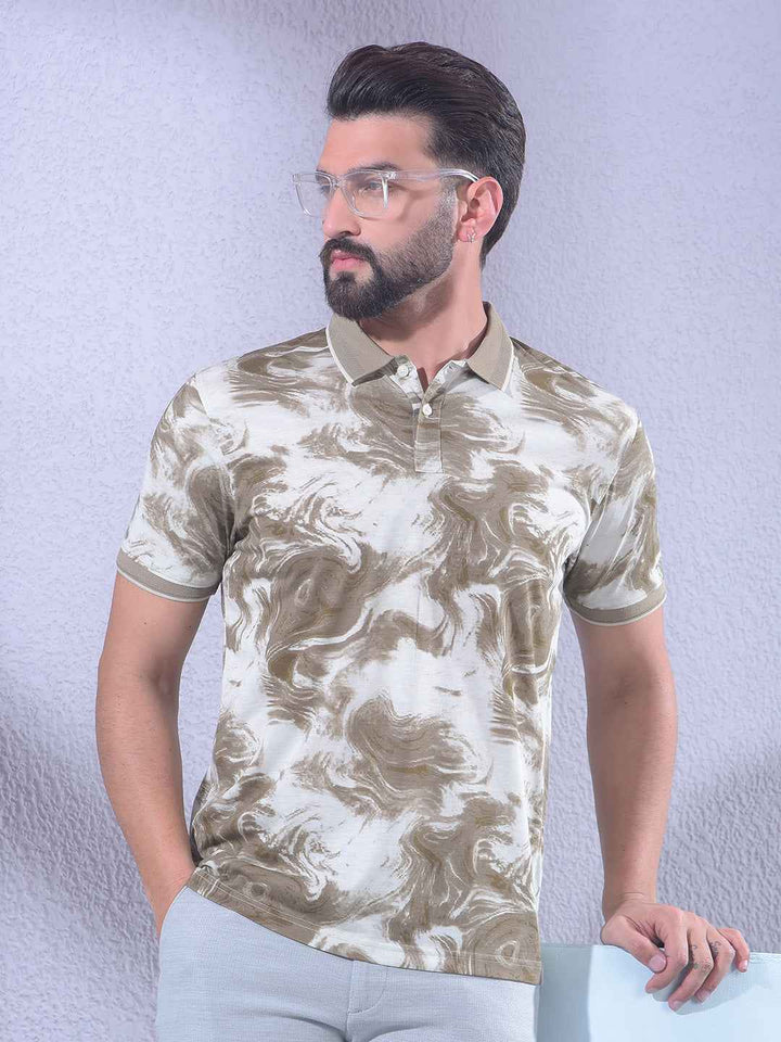 Brown Printed T-Shirt