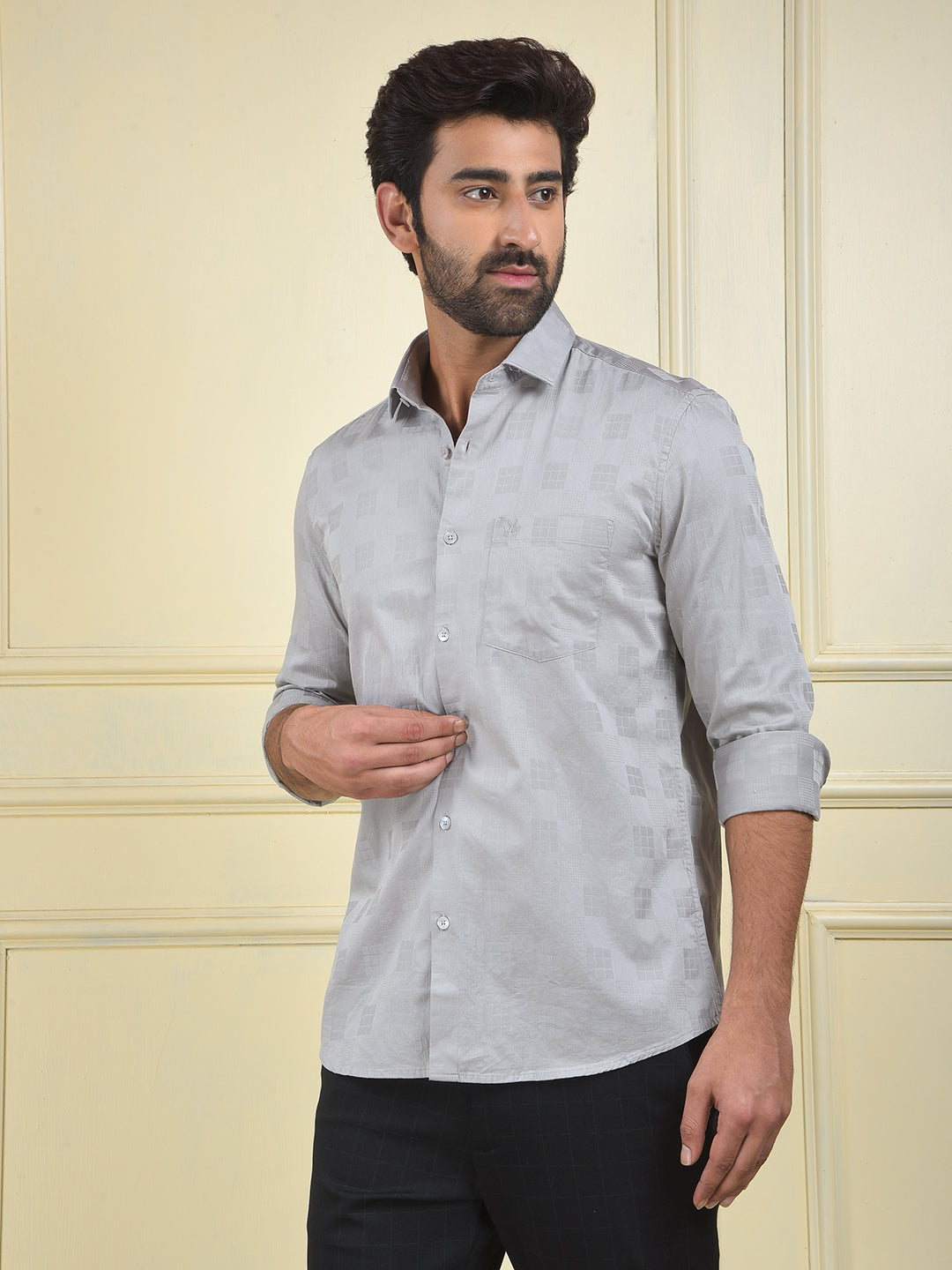 Street Mode Grey 100% Cotton Shirt