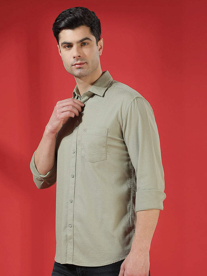 Green Micro Texture Shirt