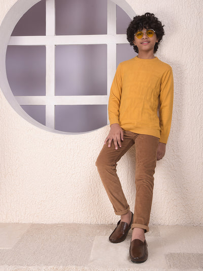 Luxe Mustard Jacquard Sweater