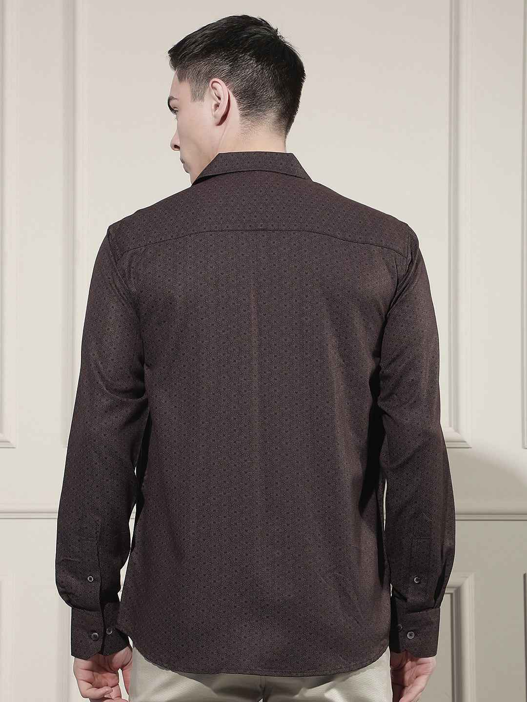 New Brown Printed Shirt