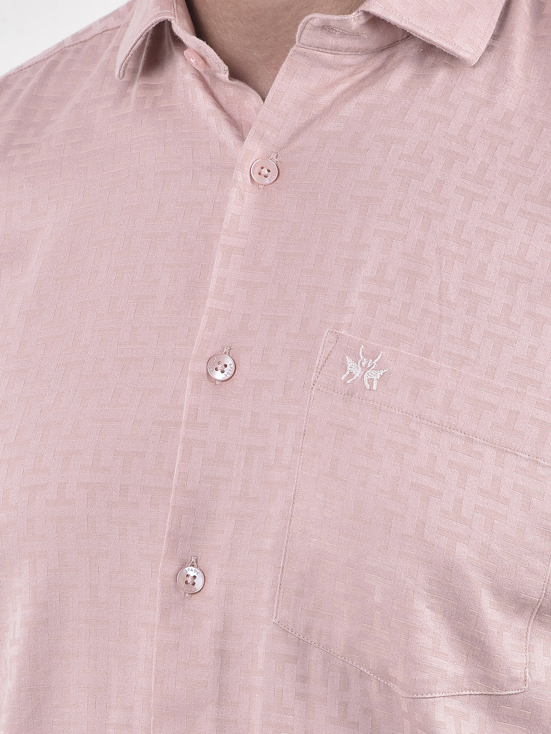 Pink Printed 100% Cotton Shirt