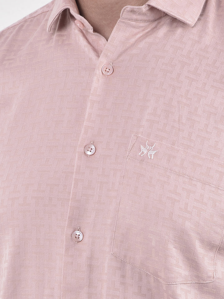 Pink Printed 100% Cotton Shirt