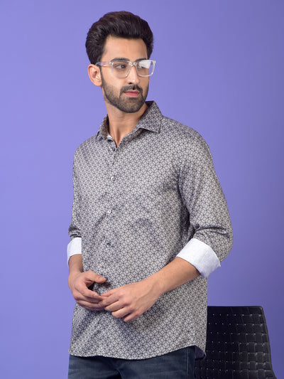 Grey Printed Shirt
