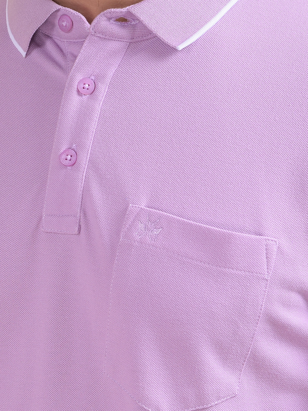 Purple Polo Neck T-Shirt
