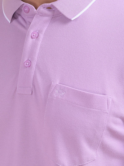 Purple Polo Neck T-Shirt