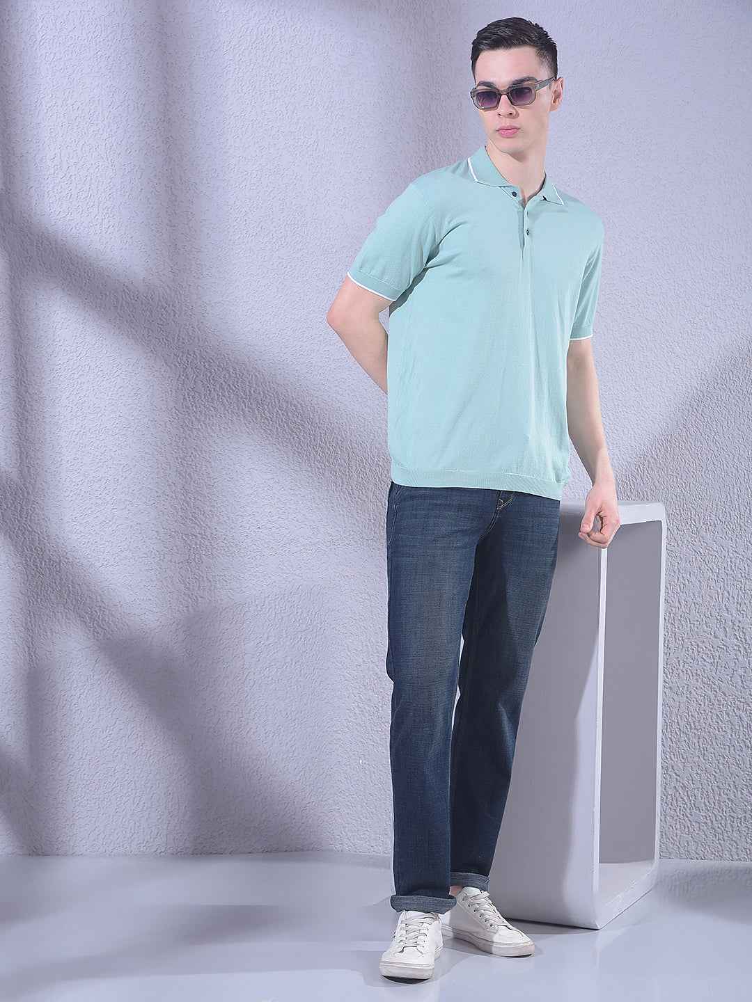 Green Polo Neck T-Shirt
