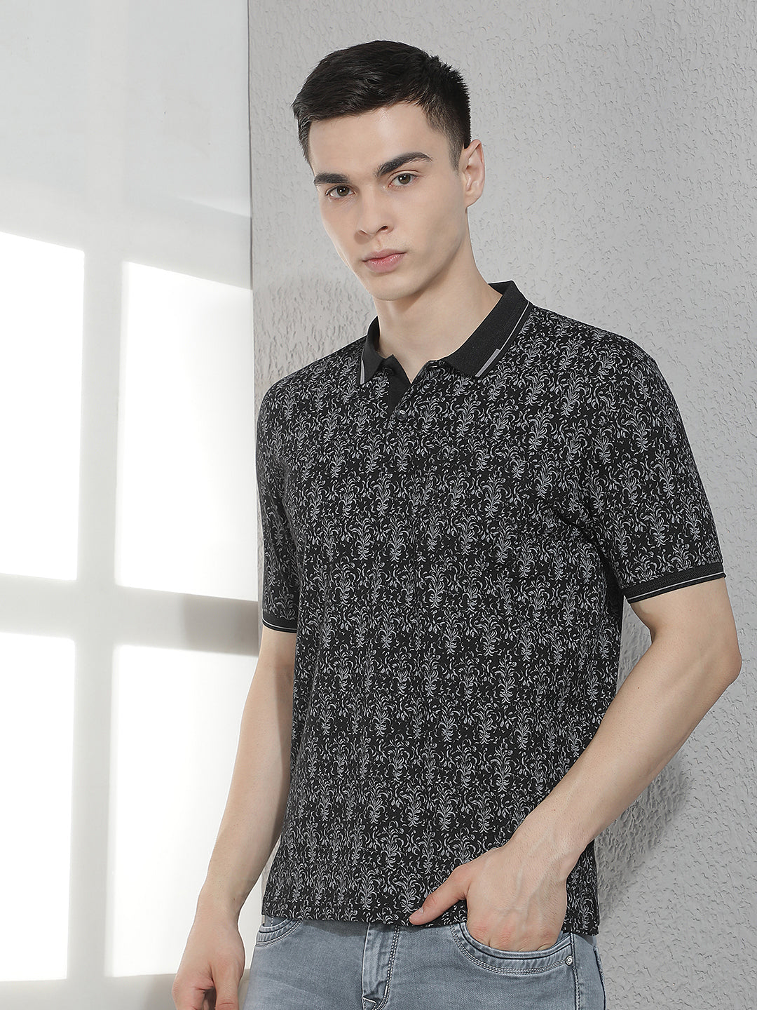 Black Floral Print T-Shirt