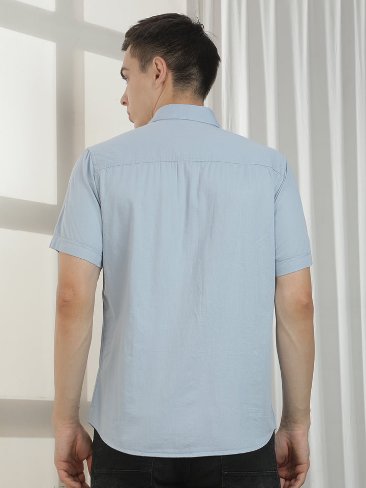 Refined Deep Blue Shirt