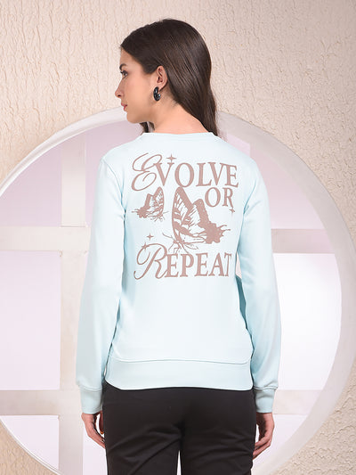 Blue Graphic Print Sweatshirt