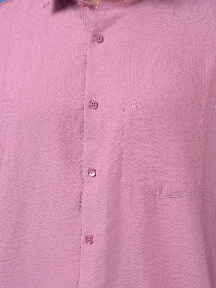 Pink Textured Shirt