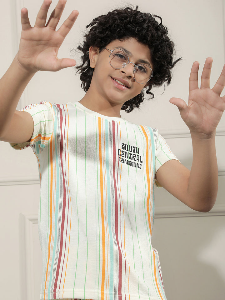 Multi-Color Vertical Stripes T-Shirt