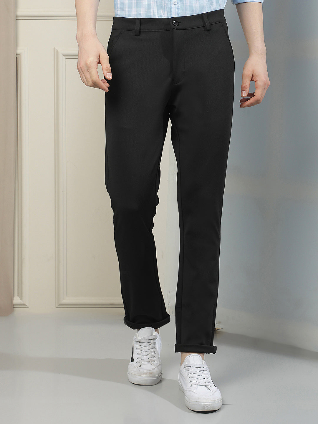 Black Classic Wear Knitted Trousers