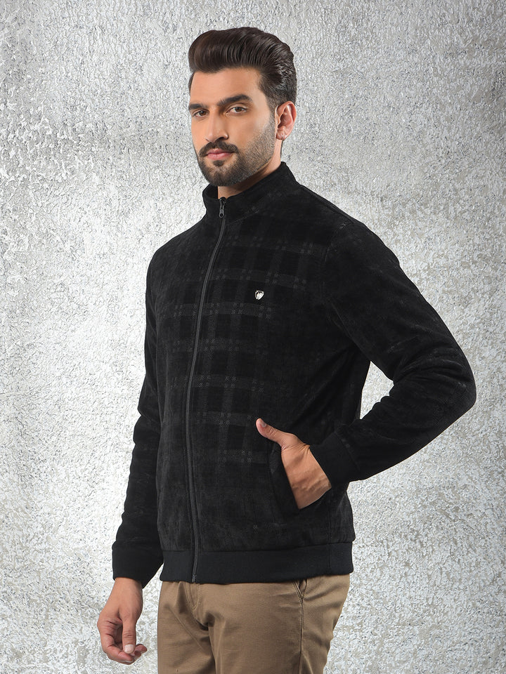 Black Jacquard Reversible Jacket