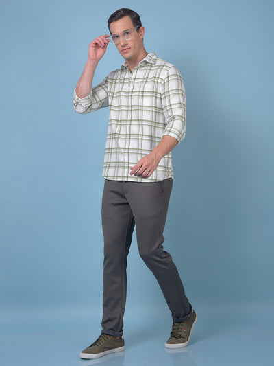 Green Checked 100% Cotton Shirt