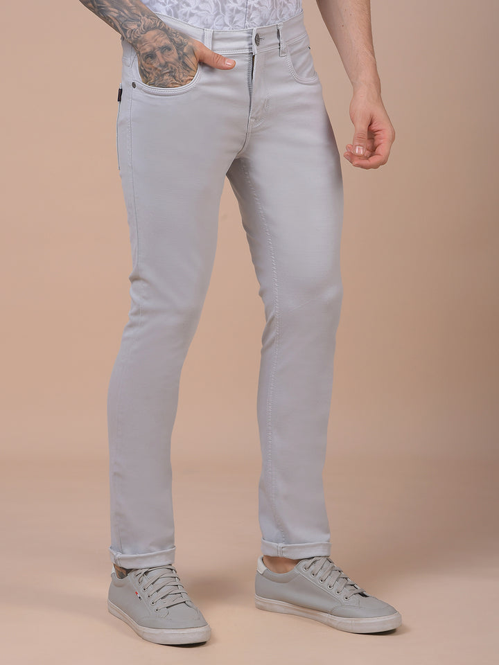 Chic Grey Jeans-Men Jeans-Crimsoune Club