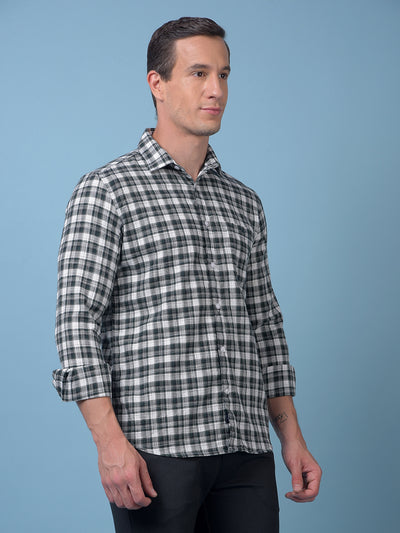 Green Checked 100% Cotton Shirt