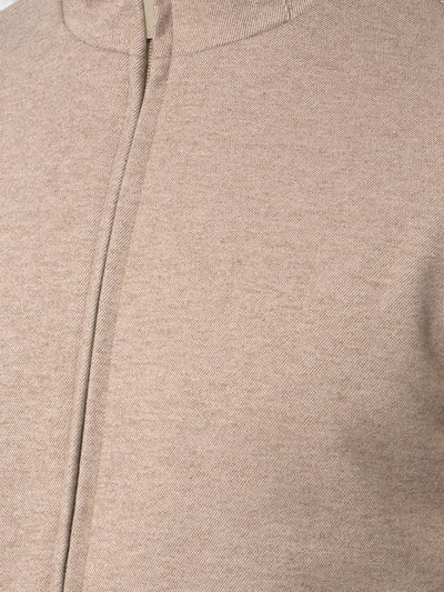 Beige Sleeveless Puffer Jacket