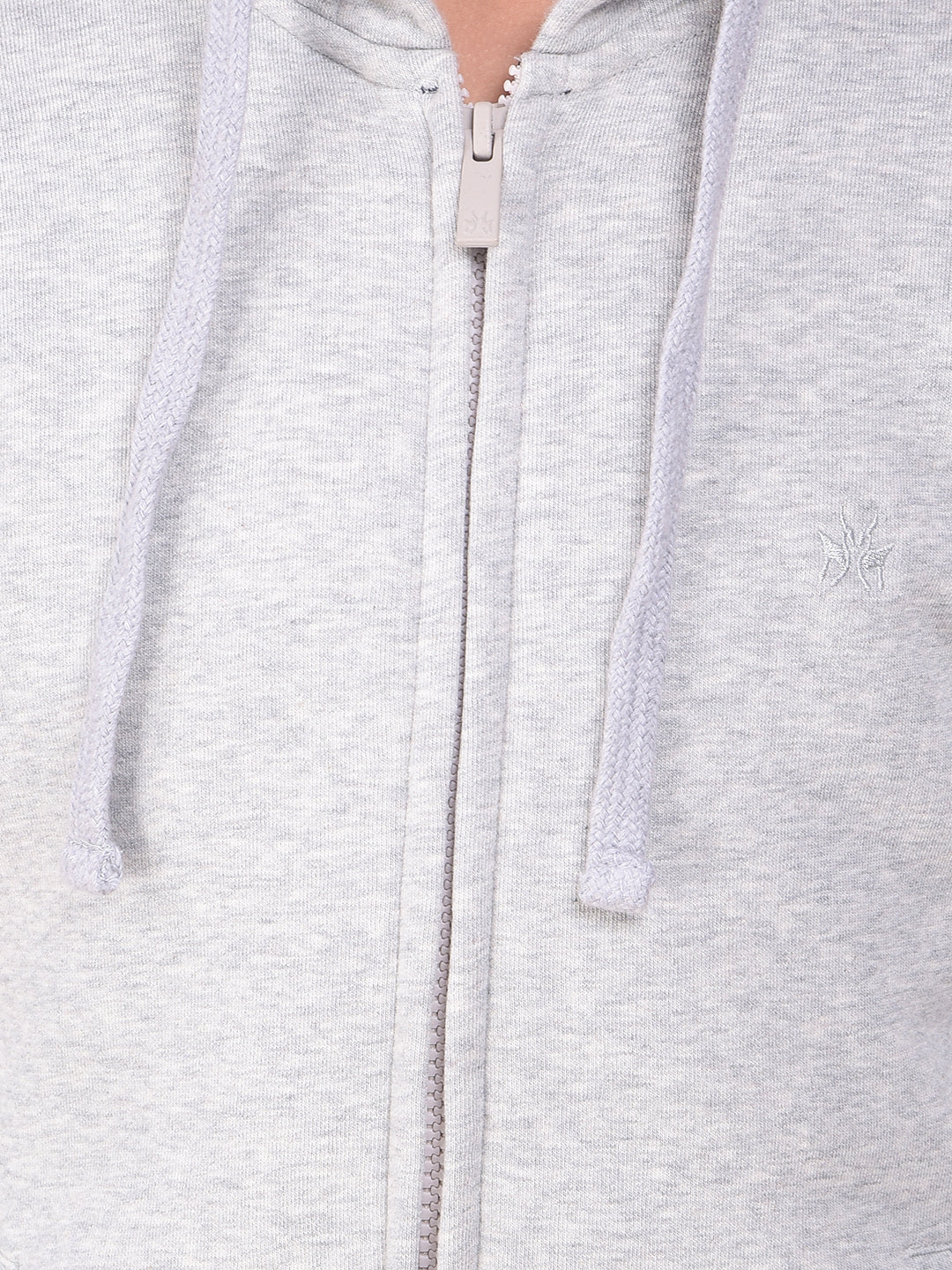 Grey Hooded Neck Sweatshirt