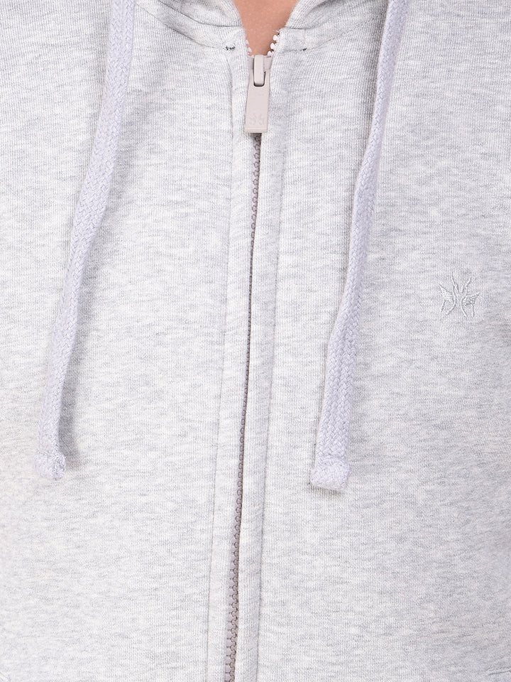Grey Hooded Neck Sweatshirt