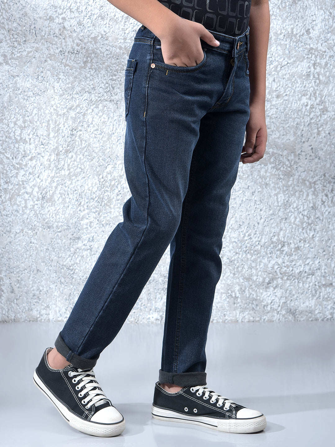 Athleisure Navy Blue Jeans