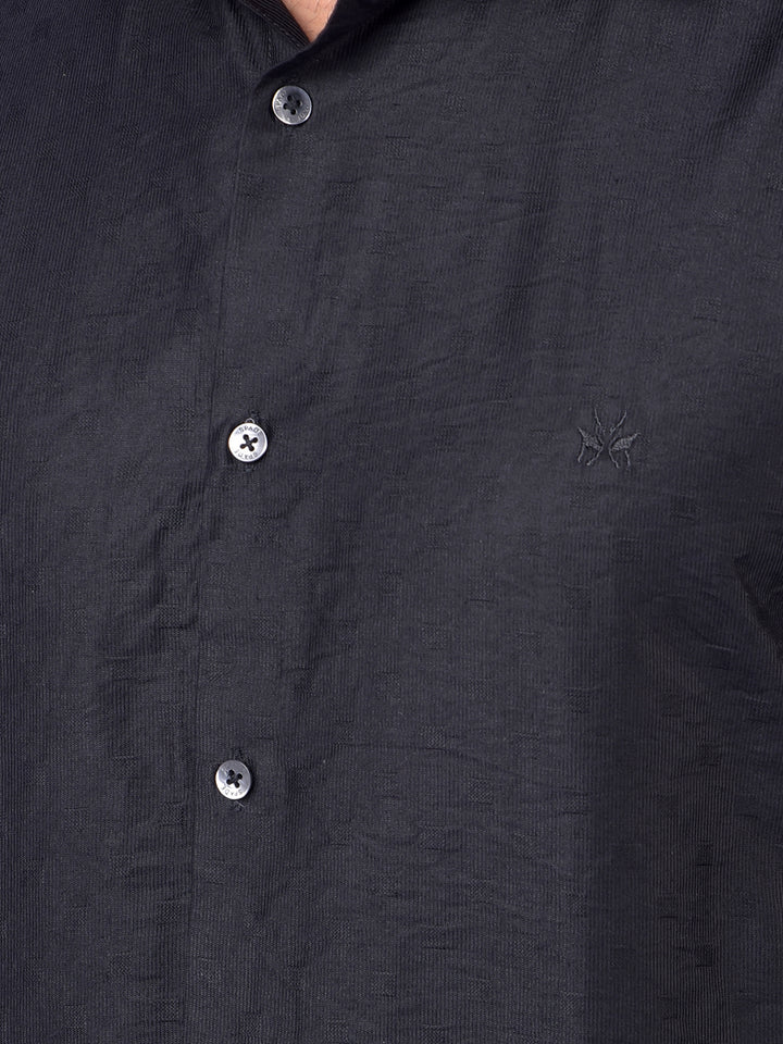 Black Textured Shirt