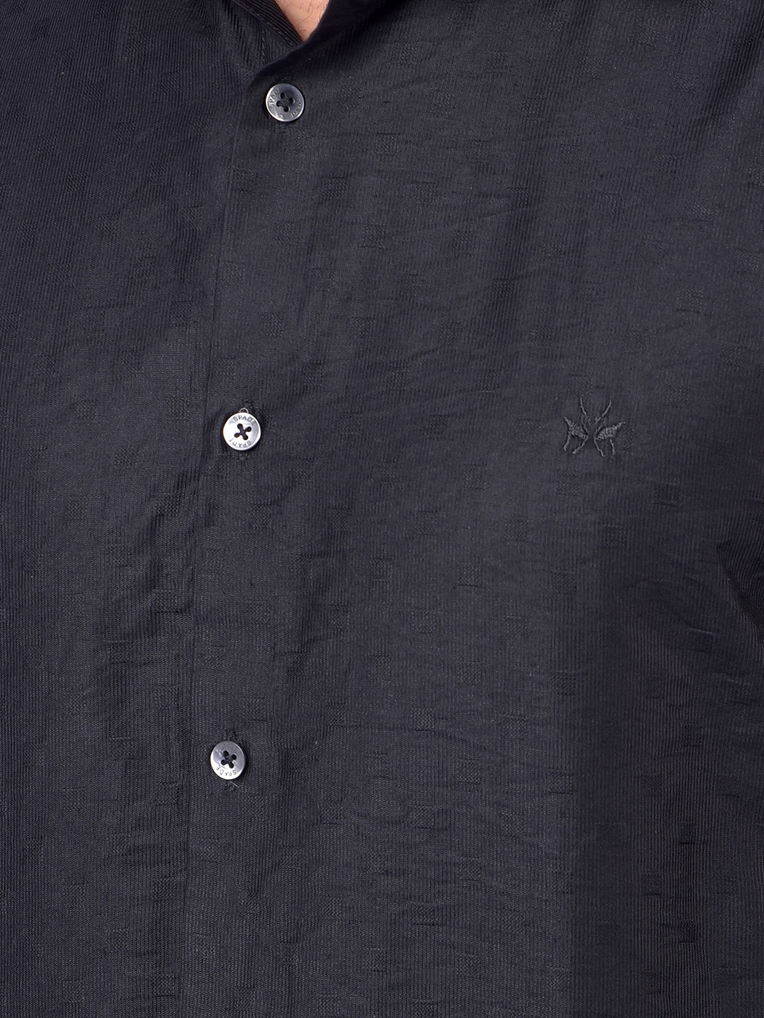 Black Textured Shirt