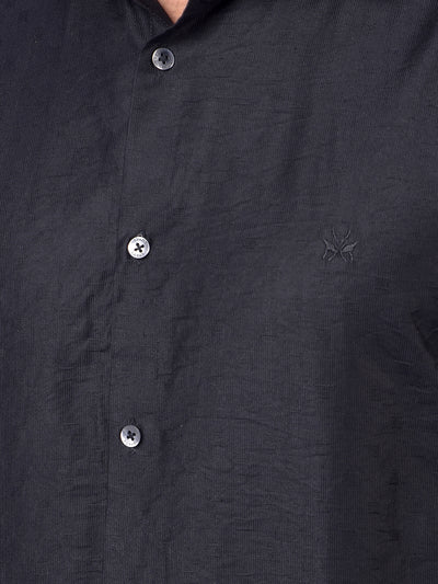 Black Textured Shirt