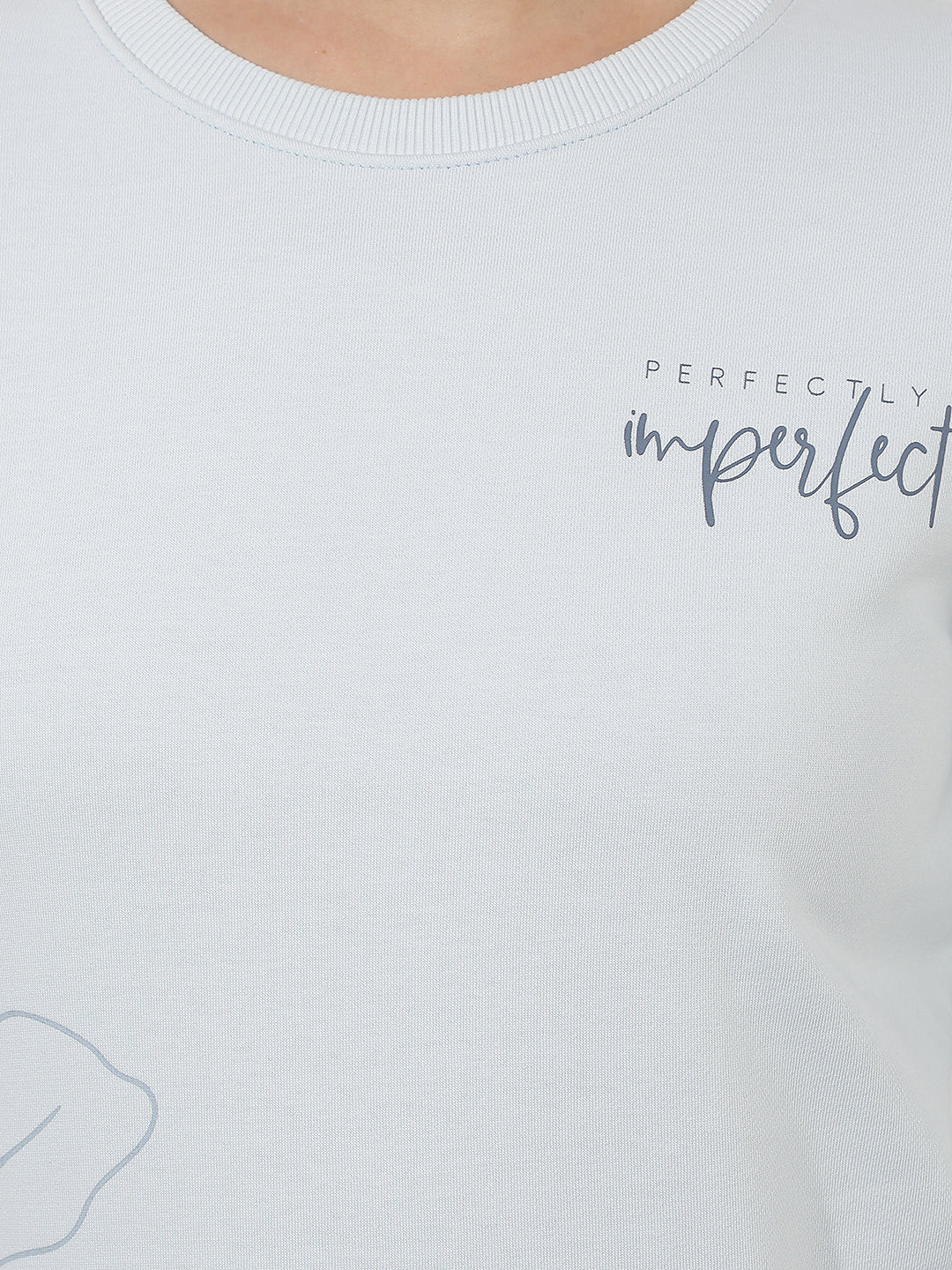 Blue Graphic Print Sweatshirt