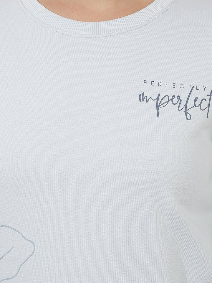 Blue Graphic Print Sweatshirt