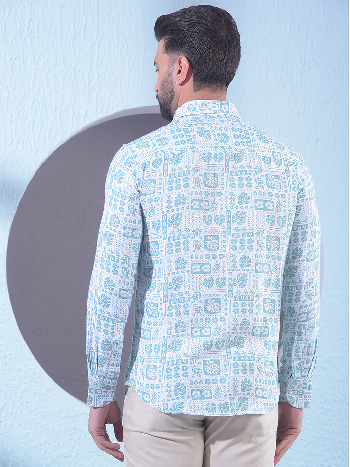 Green Printed Shirt