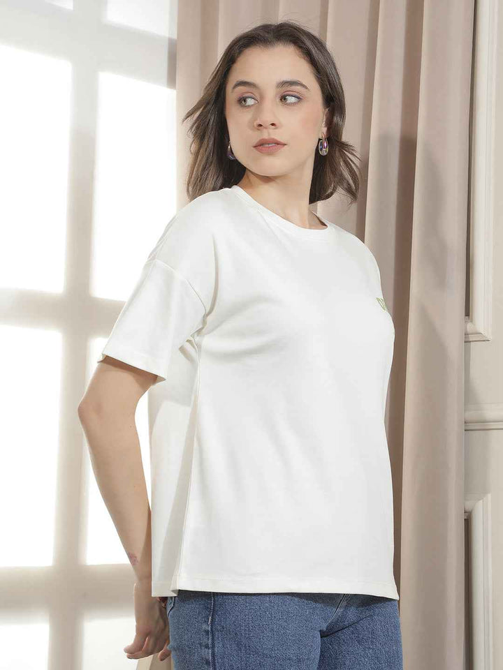 Off White Graphic Printed Oversize T-Shirt
