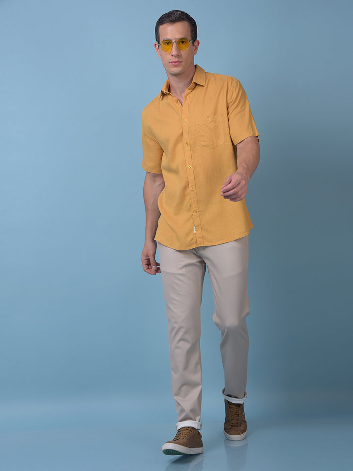 Mustard Linen Shirt