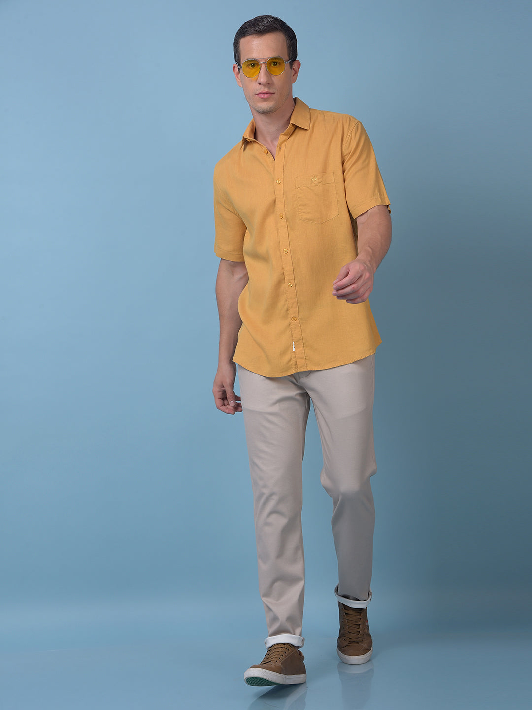 Mustard Linen Shirt