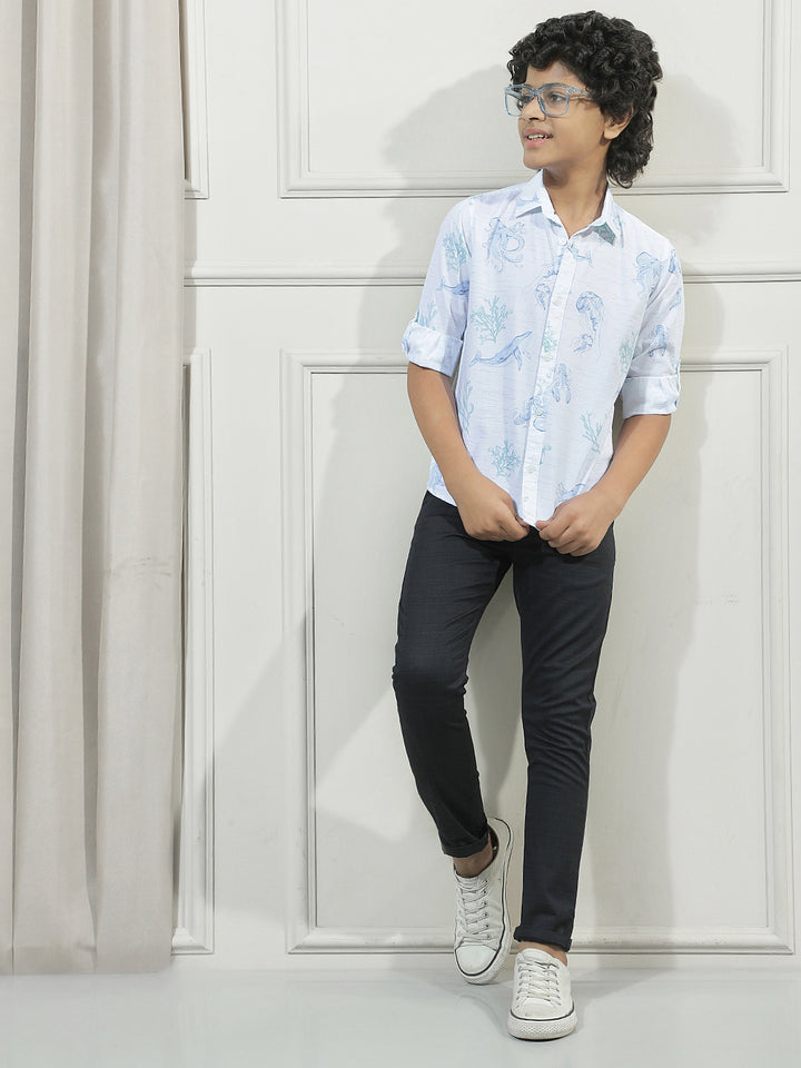 Classic Green Printed Shirt