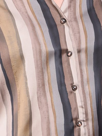 Brown Printed Shirt