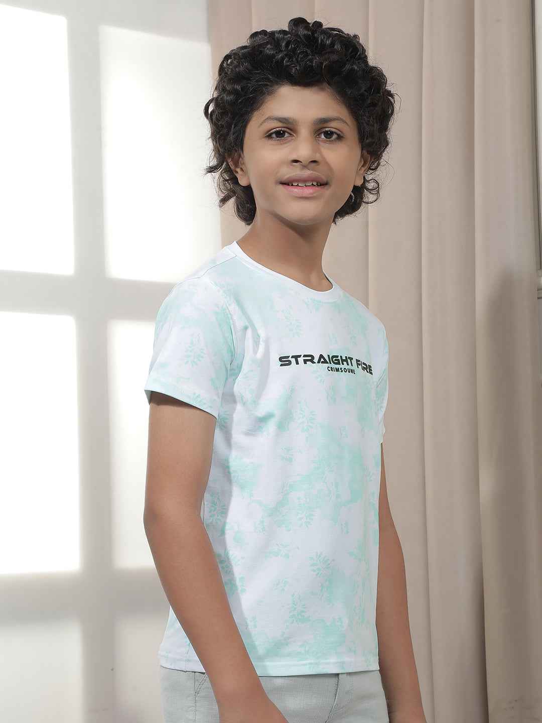 Aqua Bloom Graphic T-Shirt