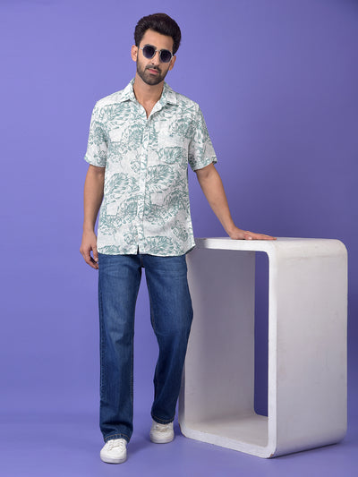 Green Floral Print Shirt