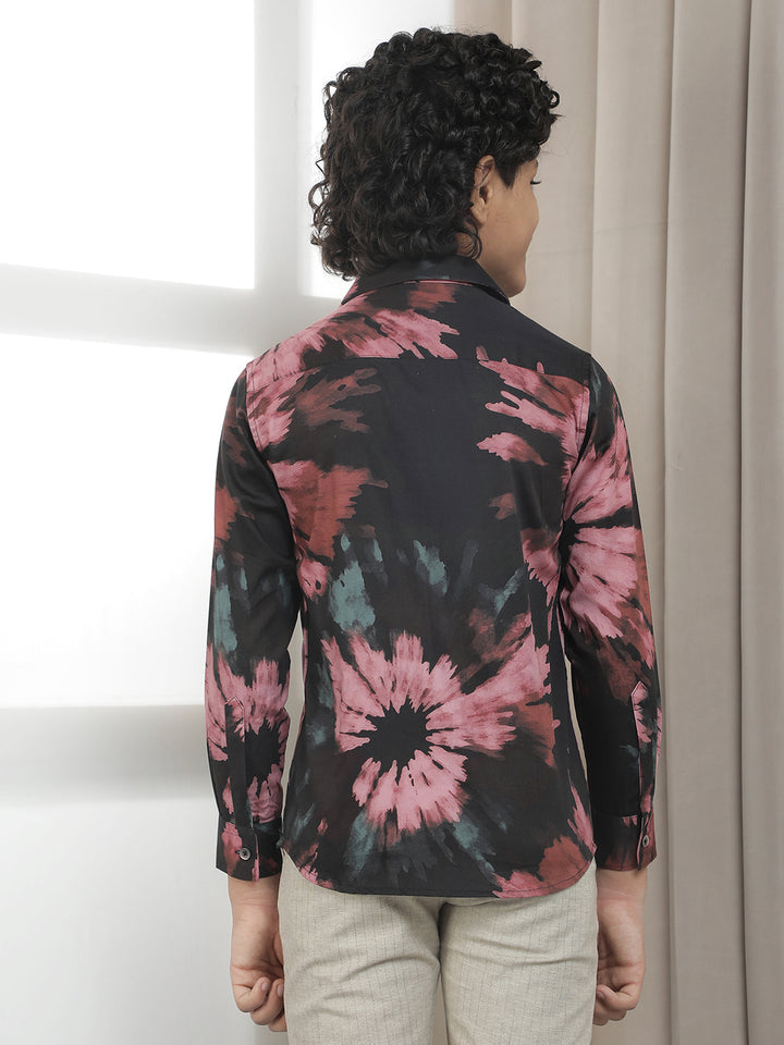 Multicolor 100% Cotton Floral Print Shirt